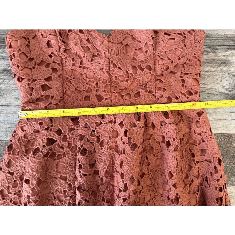 ASTR The Label Lace Midi Dress Size S Rose Pink Boho Wedding Guest Romantic - Picture 6 of 10